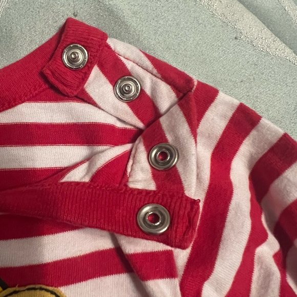 Hanna Andersson Curious George red stripe long sleeve shirt 6-12mo  EUC - Picture 7 of 7